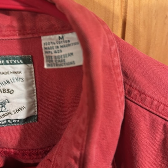 Vintage Red Tab Button-Up Jeans Shirt - Picture 3 of 7